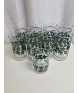 Vintage Libbey Green Leaf Glasses 9-Pc - $49.49