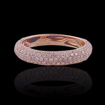 Argyle 0.76ct Natural Fancy Pink &amp; White Diamonds Engagement Ring 18K Band - £2,412.00 GBP