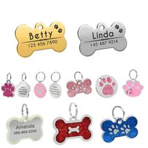 Dog ID Tag Engraved Metal Customized Pet Tags Small Large Dog Accessories Person - £1.56 GBP+