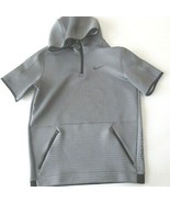 Nike Men PRO Short Sleeve 1/4 Zip Hoodie - CQ8343 - Gray 011 - Size S - NEW - $83.23 CAD