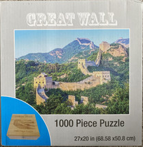 Puzzle Great Wall China Travel 1000 Pc Bamboo Wood Storage Box - £15.98 GBP