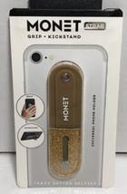 Monet Cell Phone Strap Grip Kickstand Universal Phone Holder Glitter Gold New - £8.95 GBP