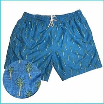 Blue Palm Tree Bathing Suit Swim by Trunks Surf &amp; Swim Co Swim Shorts - £6.20 GBP