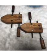 2 Vintage Hargrave Cincinnati Tool Co. Wood Wooden Screw Clamp 706 /USA - $848.21 MXN