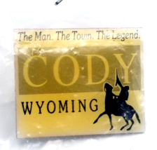 VTG Cody Wyoming Buffalo Bill The Scout The Man The Town The Legend Pin Souvenir - £10.03 GBP