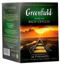 Greenfield Rich Ceylon Black Tea 20 Pyramids Made in Russia - $6.99