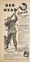 1949 Print Ad Red Head Bone-Dry Hunting Clothes Chicago,Illinois - £12.10 GBP