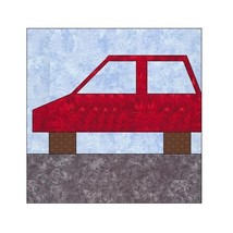 Car Paper Piecing Quilt Block Pattern  101 A - $2.75