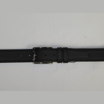 Men Genuine Leather Belt PIERO ROSSI Turkey Full Grain Hand Stitch 301 Black image 3