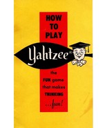Milton Bradley Yahtzee Instructions 8 Page Booklet 1972 Made in USA - $6.79