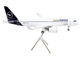 Airbus A320neo Commercial Aircraft Lufthansa - LoveHansa White w Blue Tail Gemin - £85.39 GBP