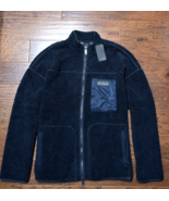 Armani Exchange $180 A|X Mens Full Zip Navy Blue Sherpa Fleece Sweater J... - $87.99 CAD