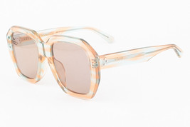 Celine CL 40045F 55E Striped Peach / Brown Sunglasses 40045F 55E 53mm - £222.85 GBP