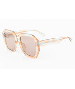 Celine CL 40045F 55E Striped Peach / Brown Sunglasses 40045F 55E 53mm - $284.05