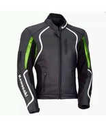 KAWASAKI LEATHER MOTORCYCLE MOTOGP LEATHER JACKET 100% COWHIDE 2019 - $3,426.92 MXN