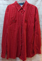 Wrangler FLAW George Straight Cowboy collection red plaid button front shirt XXL - $9.89