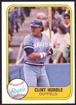 Kansas City Royals Clint Hurdle 1981 Fleer Baseball Card #45 nr mt - £0.39 GBP
