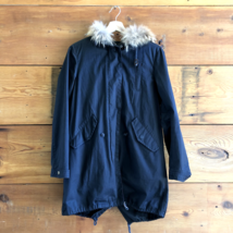 F Japan / S-M US - Bulle De Savon Black Anorak Hooded Fur Time Jacket 0307CH - £79.09 GBP