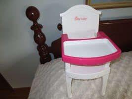 Retired American Girl Bitty Baby Plastic 15&quot; High Chair w/Adj. Strap &amp; Tray - £29.61 GBP