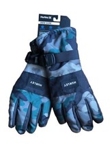 NWT Hurley Mens Ski Snow Camouflage Waterproof Gloves SIZE SMALL/MEDIUM - $24.37