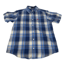 Wrangler Youth Boys Short Sleeved Plaid Button Down Shirt Size XL - £15.45 GBP