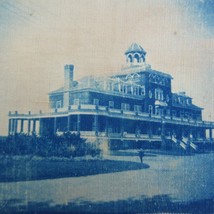 Cyanotype Photograph On Cloth Large Building Architecture Antique 1800s - £39.50 GBP
