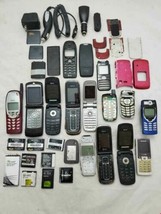 Vintage Lot Mobile Phones Retro Battery Nokia Samsung Untested Spares or Repair - £7.90 GBP