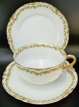 Haviland Limoges French Clover Blossom Tea Cup Saucer Set Trio Porcelain - £17.76 GBP