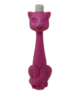 Tico Toys 1960s Pink Plastic Cat Bubble Bath Blow Mold Empty Bottle Bank - $68.80 CAD