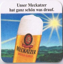 Meckatzer Beer Weiss Gold Coaster - £0.78 GBP