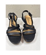 Lucky Brand Batikah Black Strappy Wedge Sandals Womens Size 9.5  NWOT - $34.95