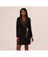 Adrianna Papell Pearl Wrap Blazer Short Dress In Black 10 - $188.80 CAD