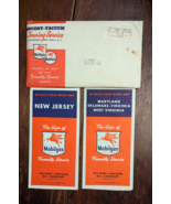 VTG 1955 Gas Station Road Map Mobil Mobilgas Socony Vacuum NEW JERSEY, V... - $14.49