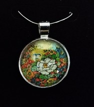 Design 52 Polish Pottery necklace Choice of Pendant w/ Glass Cabochon Silver  ea - £19.97 GBP