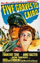 Five Graves Of Cairo - 1943 - Movie Poster - £26.37 GBP