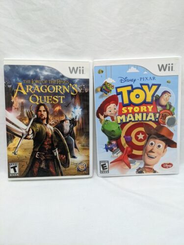Lot Of (2) Nintendo Wii Games LOTR Aragorns Quest Toy Story Mania - $17.81