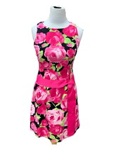 Talbots ladies petite sleeveless lined watercolor floral sheath midi dress 4P - £30.21 GBP