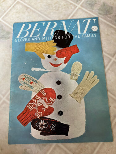 Vintage Bernat Gloves And Mittens For The Family 1959 Book 82 Knitting book - $13.09