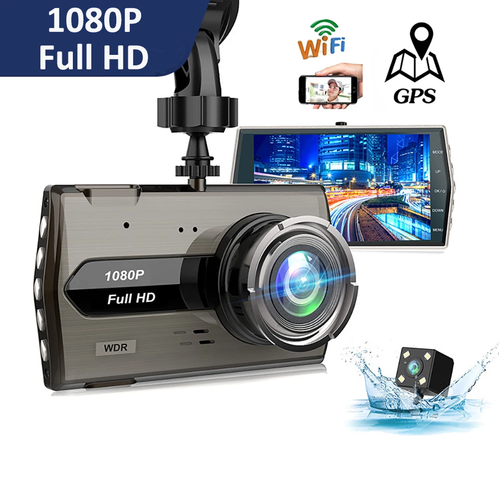 Car DVR WiFi GPS Dash Cam HD 1080P Vehicle Camera Driving Video Recorder Auto - £46.85 GBP+