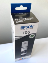 Genuine Epson 106 Black Ink Bottle 70ml for ET-7750 ET-7700, L7160 L7180 L7188 - £10.92 GBP