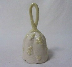 Vintage Ireland Belleek Porcelain Shell Pattern Tea Bell w/ White Ball Clapper - £11.77 GBP