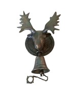Vintage Deer Door Bell 5.5" Soldi Brass Front Door Gazelle Statue Doorbell - $103.00