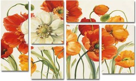 Poppies Melody I by Lisa Audit Six Panel Art Set - £117.99 GBP