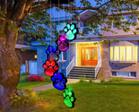 Paw Print Solar Wind Chimes for Outside, Dogs Cat Pet Pawprint Remembran... - $31.64