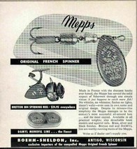 1957 Print Ad Bretton 804 Fishing Reels Mepps Spinner Lures Antigo,WI - £8.26 GBP