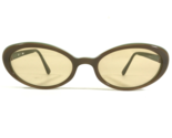 Eyevan Sonnenbrille Belle PI Brown Grün Cat Eye Rahmen Mit Gelb Linsen - $55.57