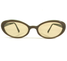 Eyevan Sonnenbrille Belle PI Brown Grün Cat Eye Rahmen Mit Gelb Linsen - £44.28 GBP