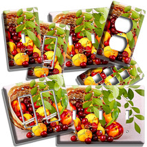 Fresh Peaches And Cherries Fruit Basket Light Switch Outlet Wall Plate Art Decor - £14.38 GBP+