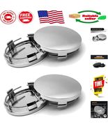 4 PCS Snap-On Vehicle Rim Hub Covers - 2.36In with Silver Finish - $350.61 MXN