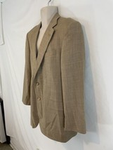 Brooks Brother 346 Mens 40R Tan Herringbone Silk/Wool/Linen Blazer Suit Jacket - £53.35 GBP